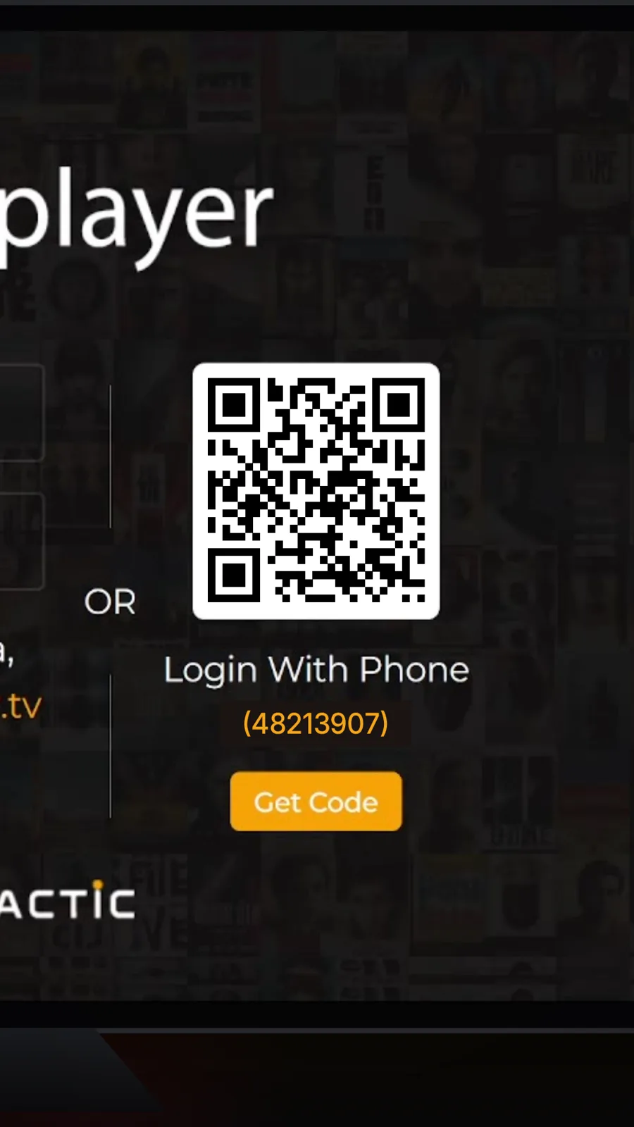 On the TV, sign in with the QR code: no typing with the remote
